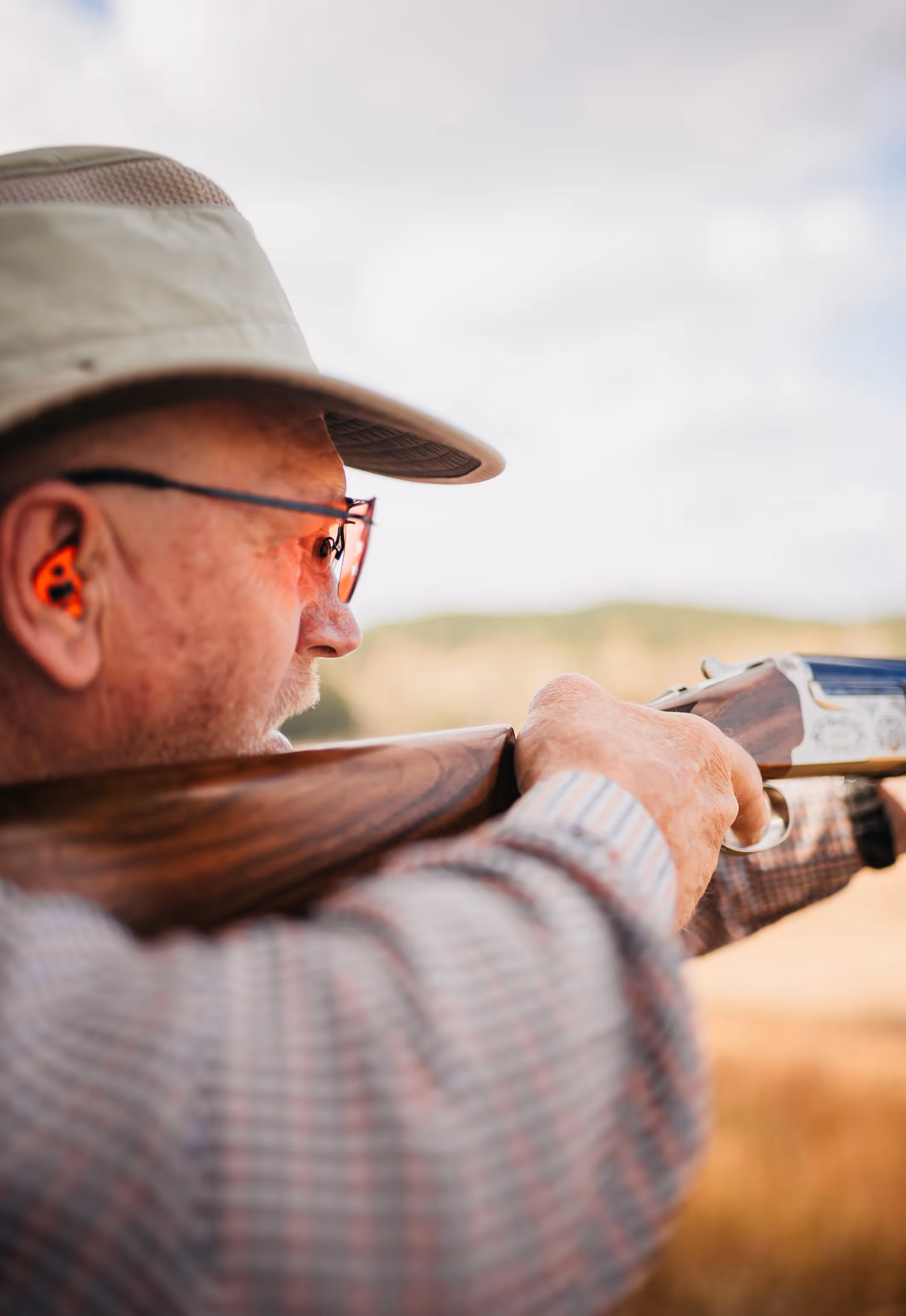 a man shooting clays