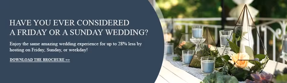 Have you ever considered a friday or a sunday wedding
