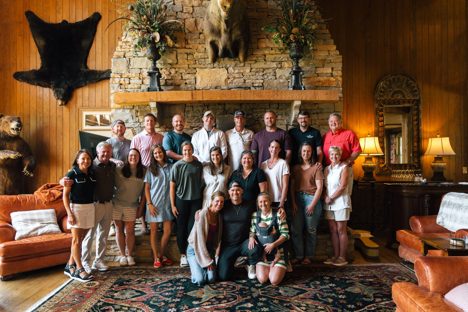 Pastoral view of The Inn at Pursell Farms captured from across the 18th fairway.