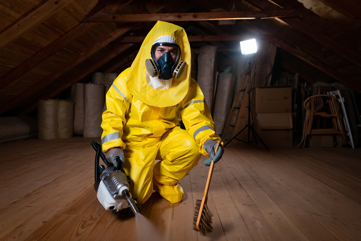 Attic sanitation and cleanup service by Atlas Insulation