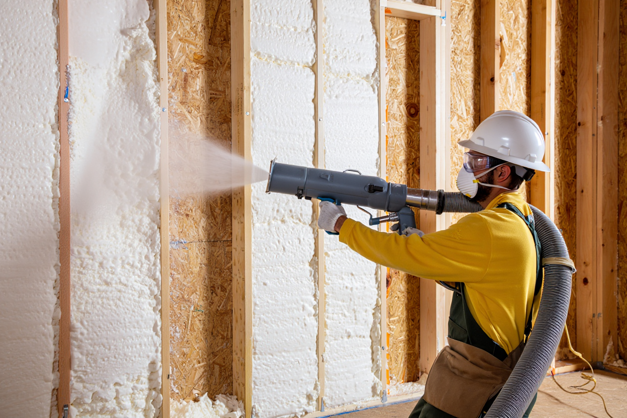 Commercial eco-friendly insulation installation for efficient building performance