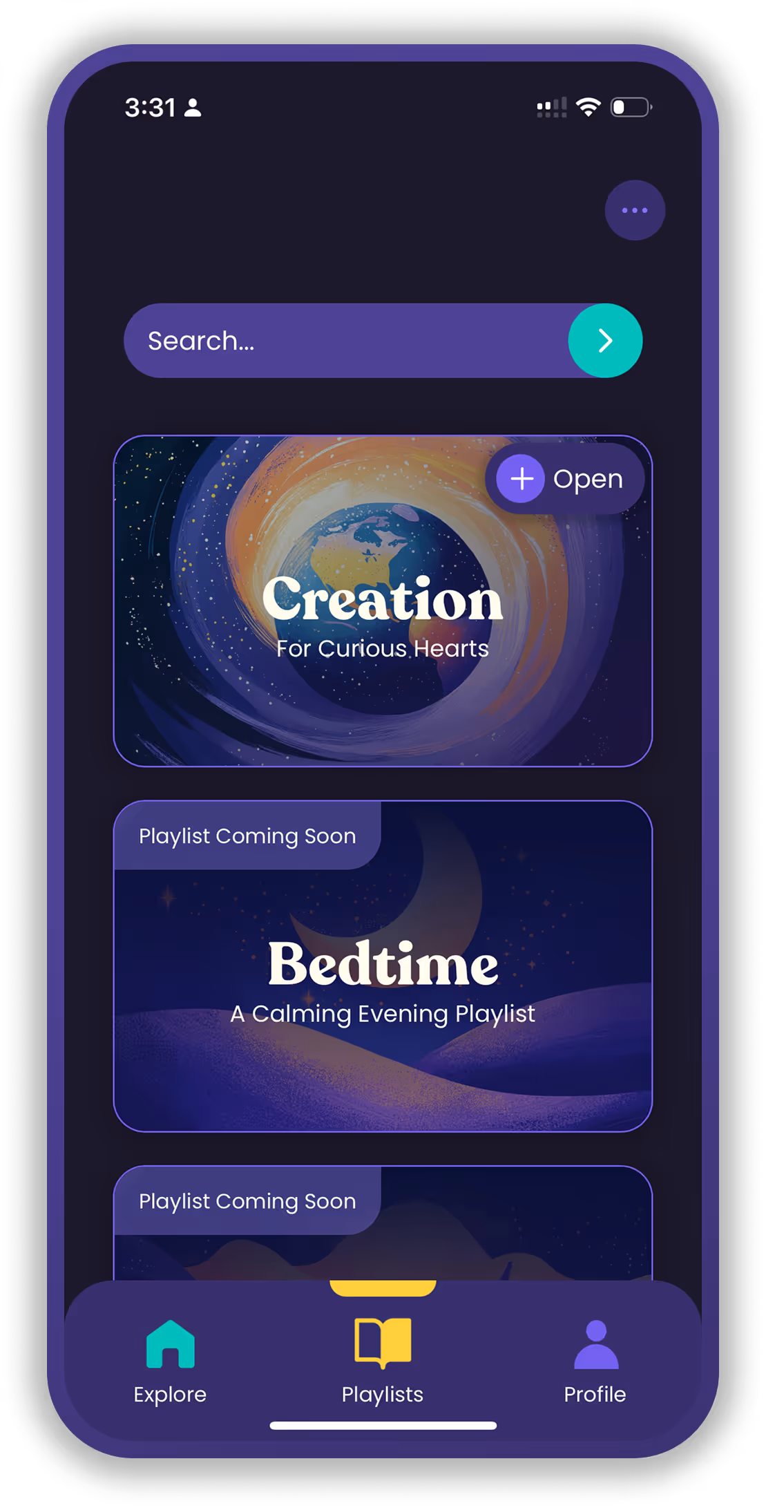 screen of playlist