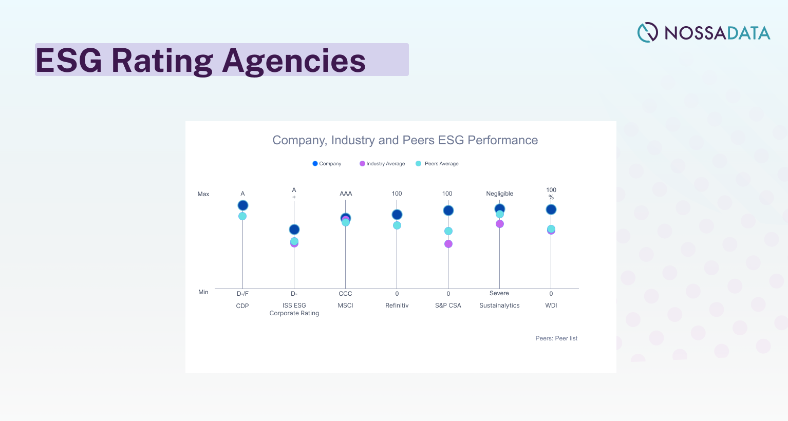 Who are the major ESG rating agencies?
