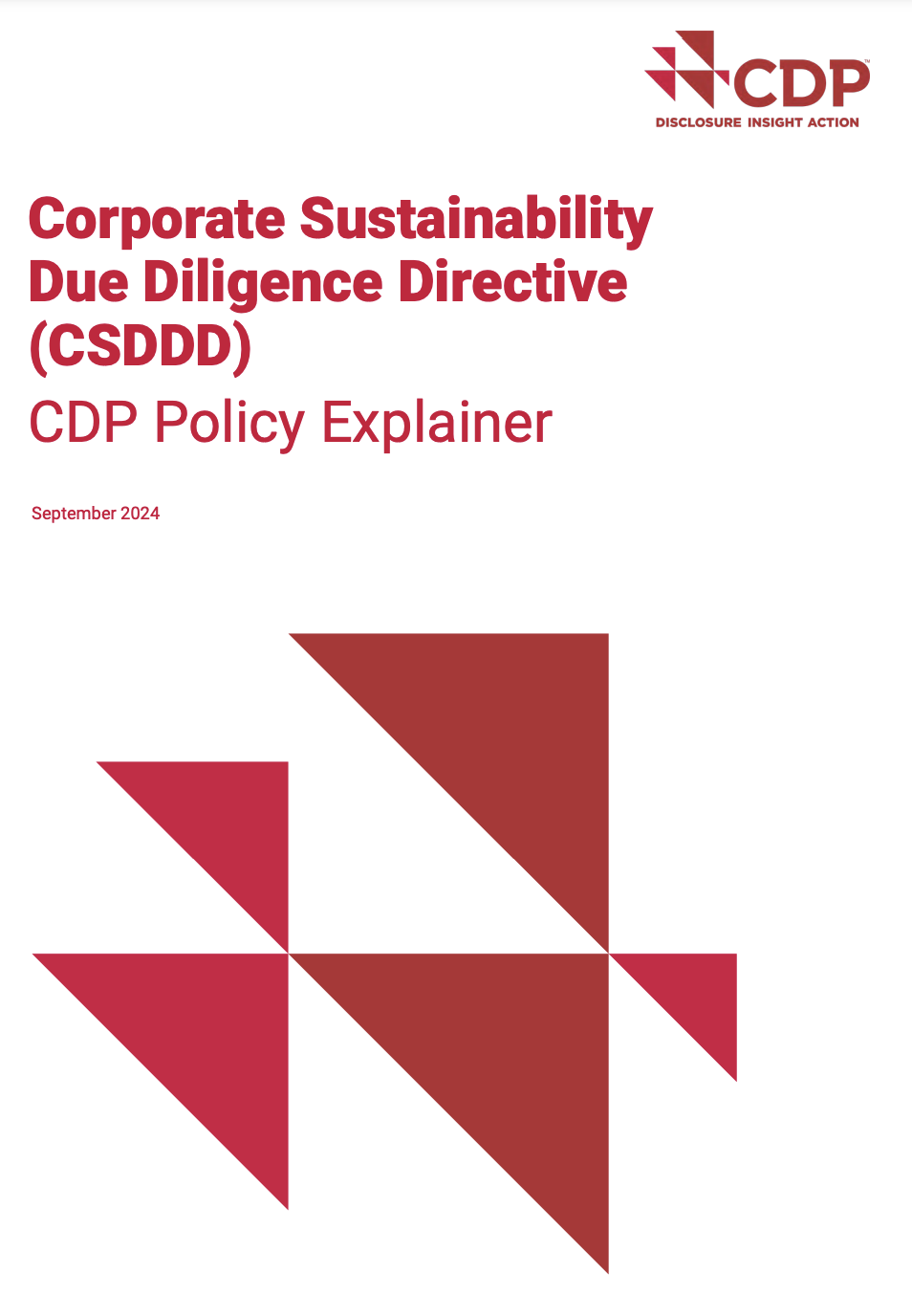 Corporate Sustainability Due Diligence Directive (CSDDD): CDP Policy Explainer