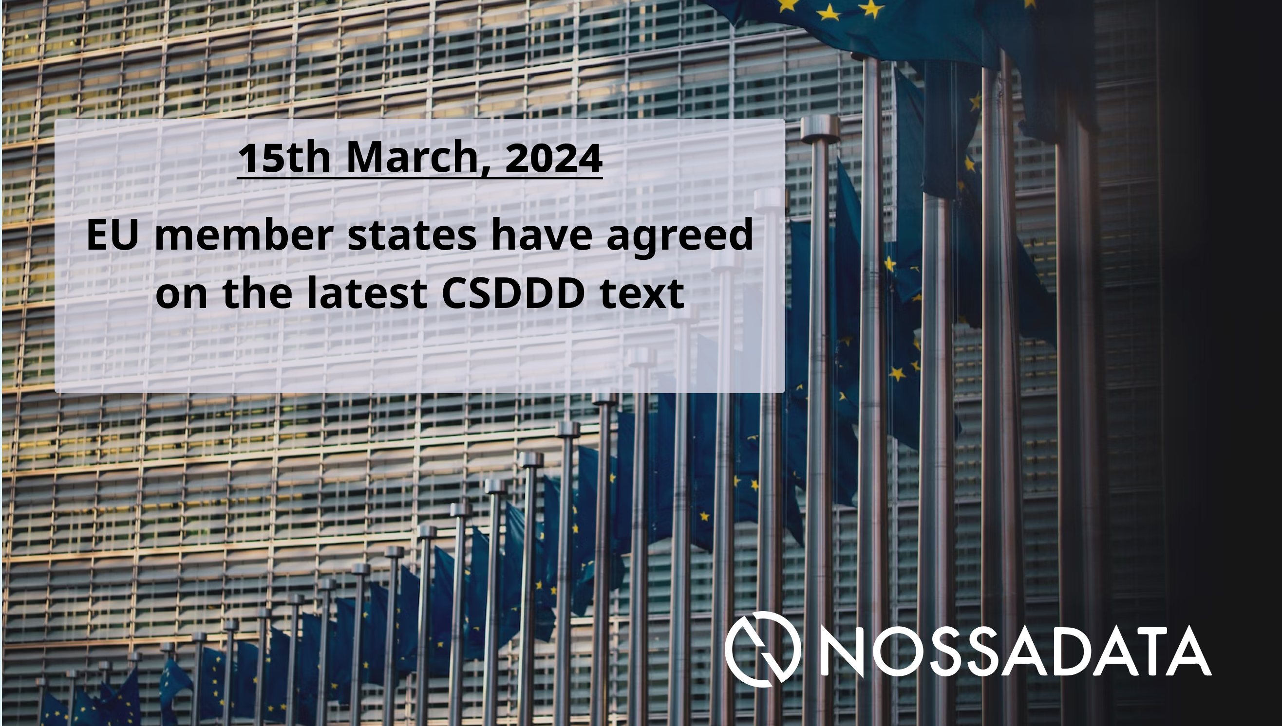 EU member states have agreed on the latest CSDDD
