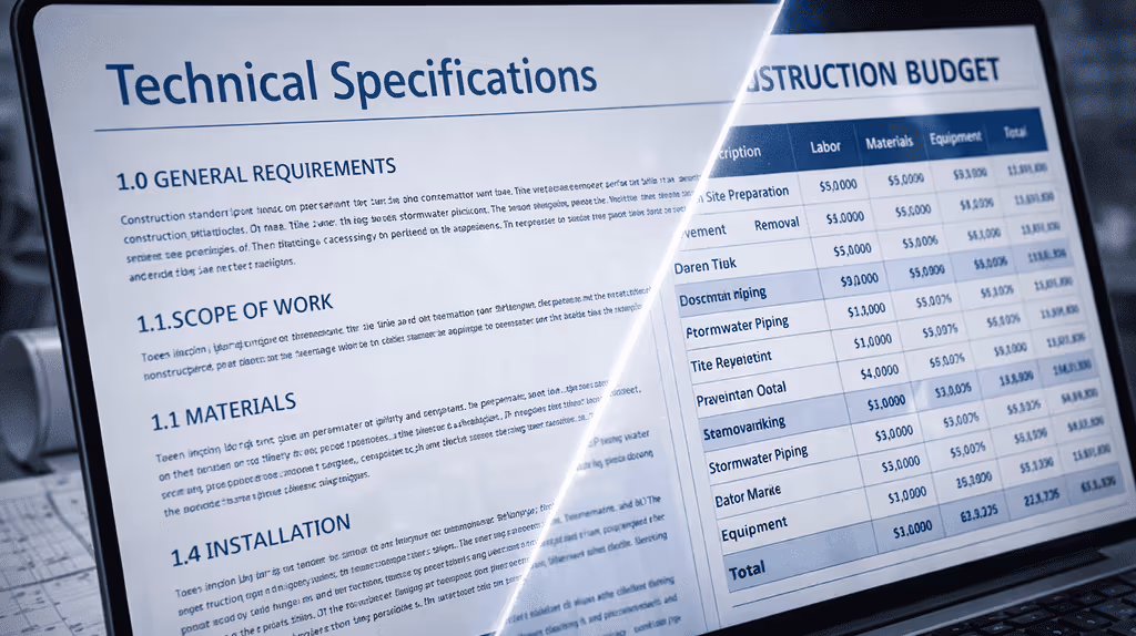 Relação entre Caderno de especificações SINAPI e orçamento de obras