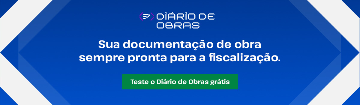 Banner OrçaFascio - Diário de Obras: registro digital de inspeções e manutenções para conformidade com NR 12 no canteiro de obras