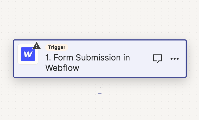 Create a Webflow trigger: Start by integrating your Webflow account with Zapier.