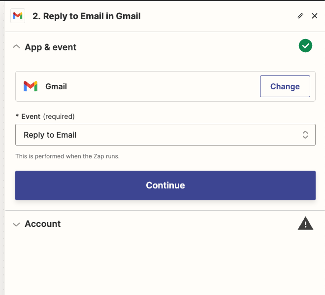 Define the Event for Action: The event would “Reply to email”