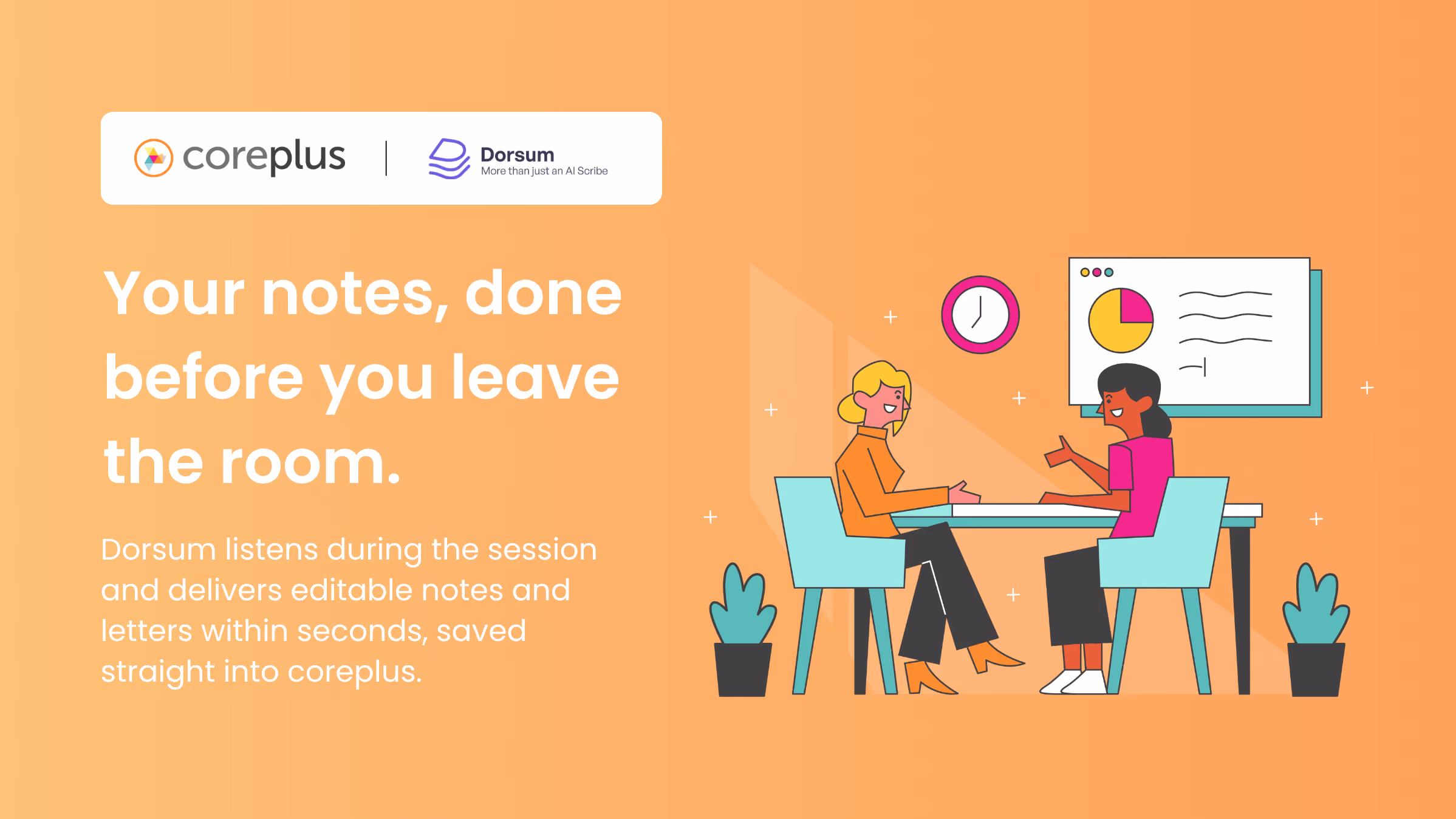 coreplus + Dorsum Integration | AI Clinical Scribe & Documentation