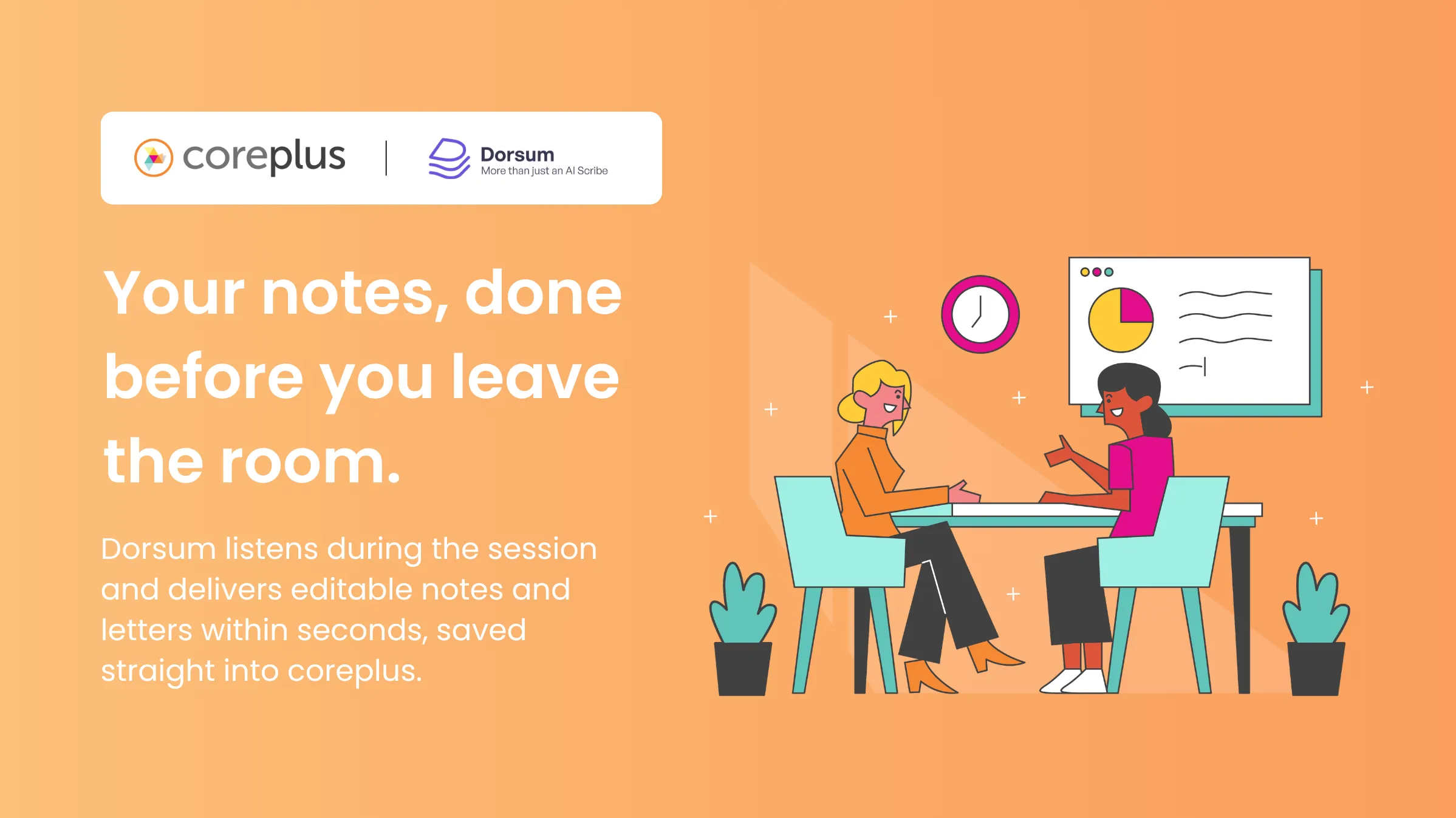 coreplus + Dorsum Integration | AI Clinical Scribe & Documentation