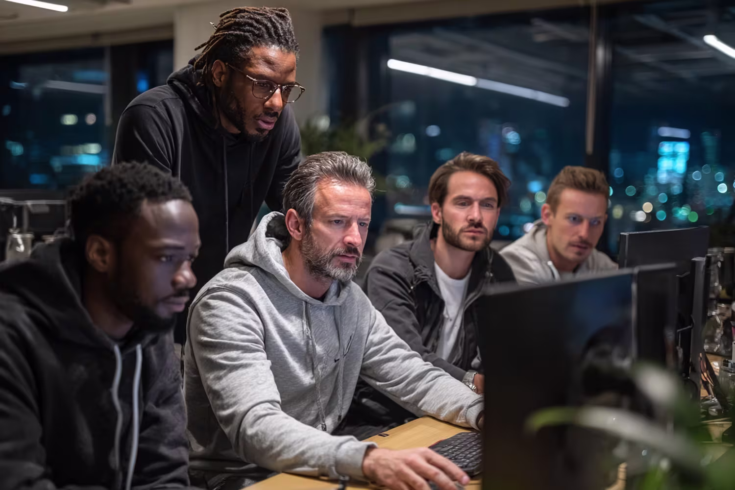 Diverse team analyzing zero trust security