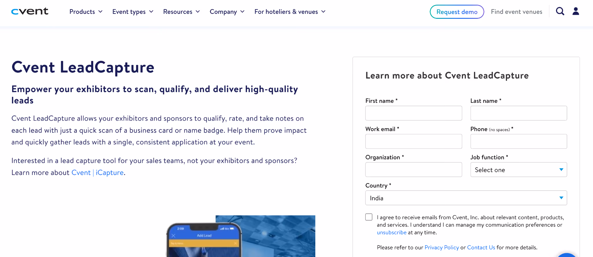 Cvent LeadCapture