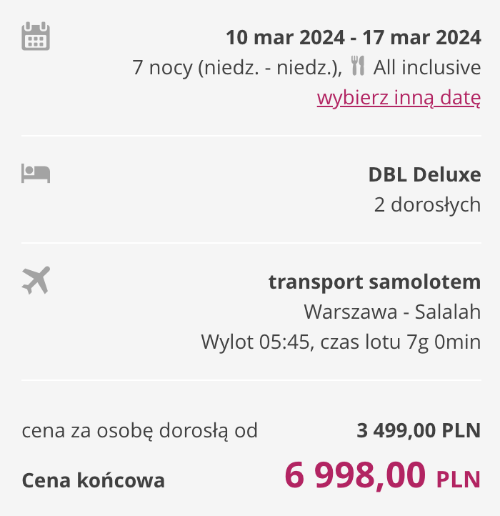 🔥 Tydzień All Inclusive w Omanie! 🇴🇲 Hotel 5⭐, Loty w Dwie Strony z Warszawy ✈️