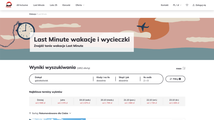 2. Itaka.pl – różnorodność kierunków 🌞