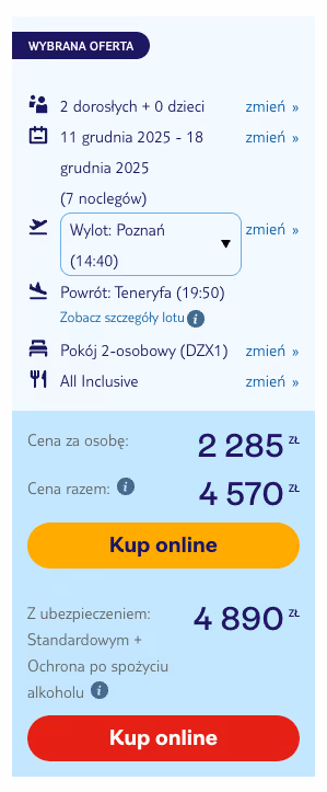 Grudzień 2025: All Inclusive na Teneryfie! 🇪🇸