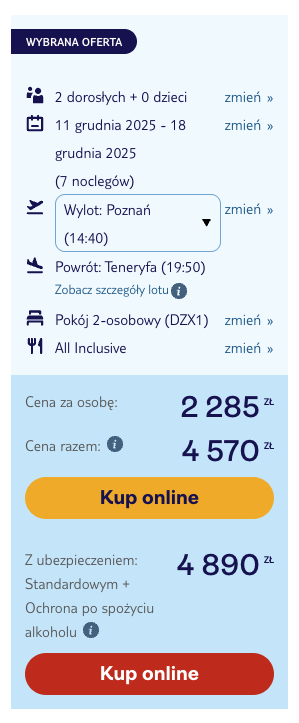 Grudzień 2025: All Inclusive na Teneryfie! 🇪🇸