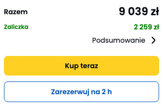 Cena z oferty