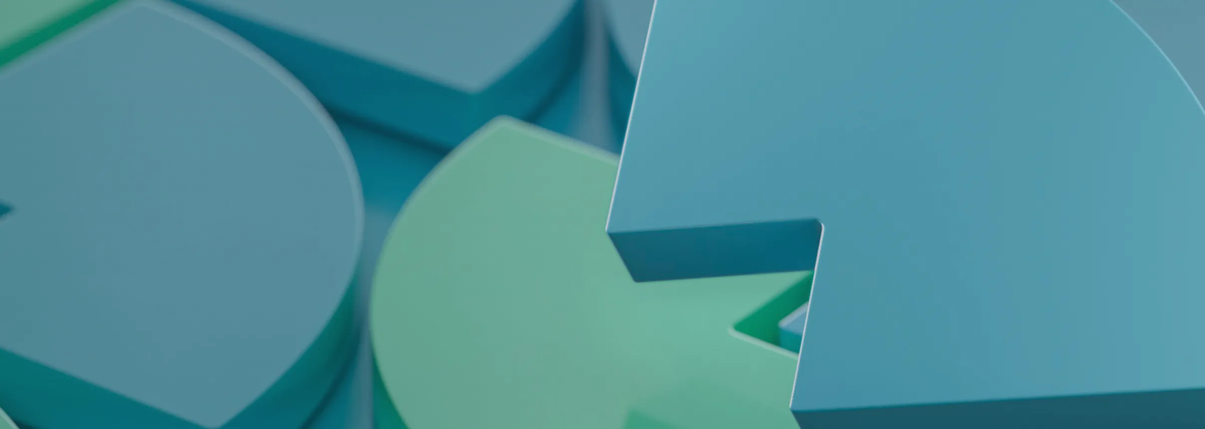 3D geometric shapes in blue and green, representing the Decerto logo.
