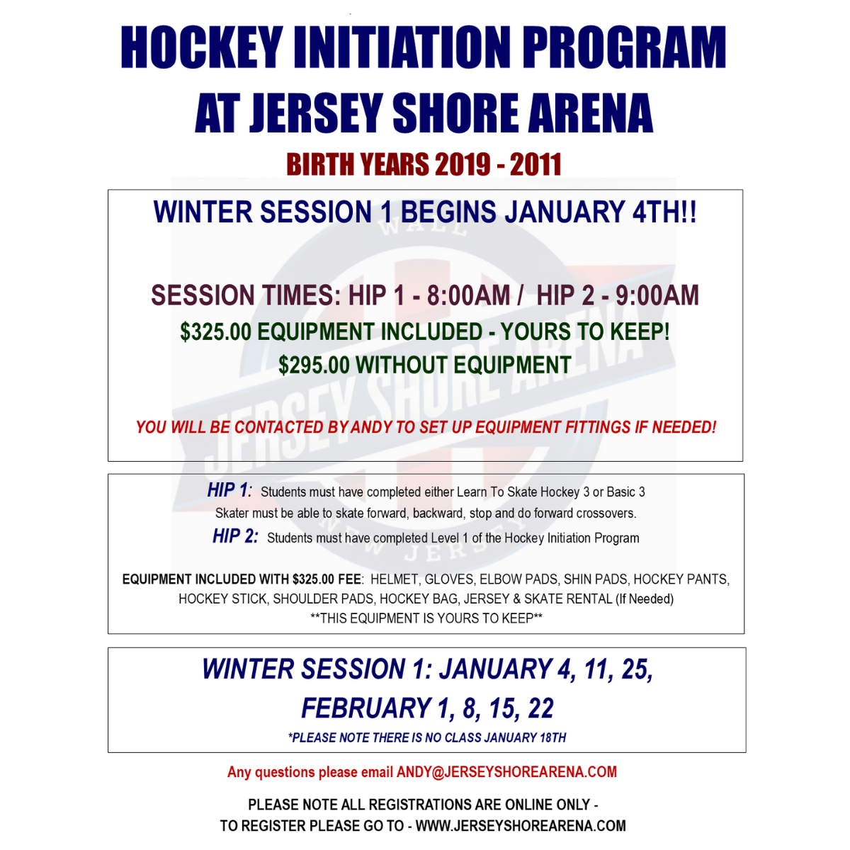 Winter Hockey Initiation Program