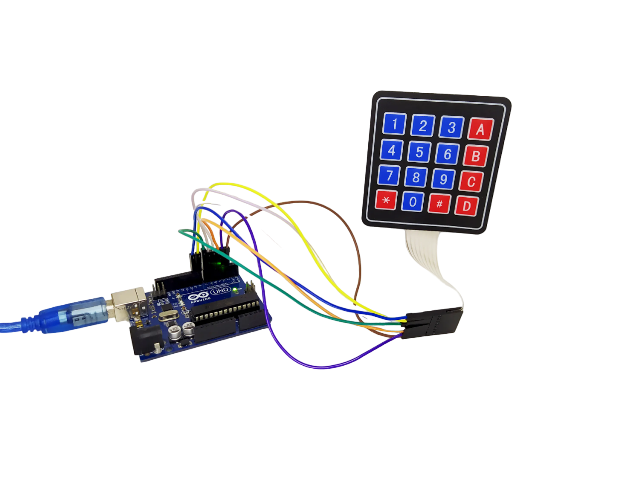 Voltaat Learn - Send characters and numbers to your Arduino using a keypad