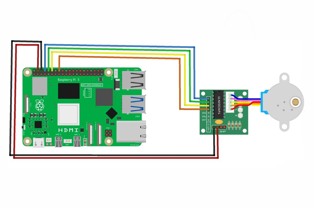 Voltaat Learn - How to control a stepper motor with raspberry pi 5