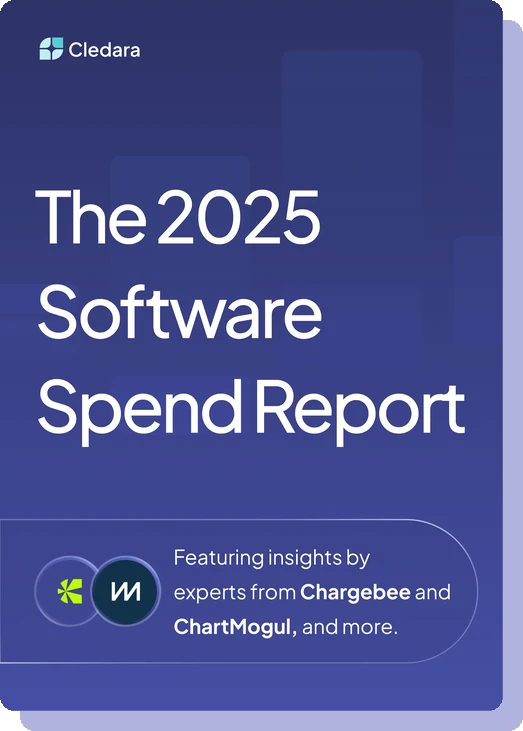 Cover of The 2025 Software Spend Report by Cledara