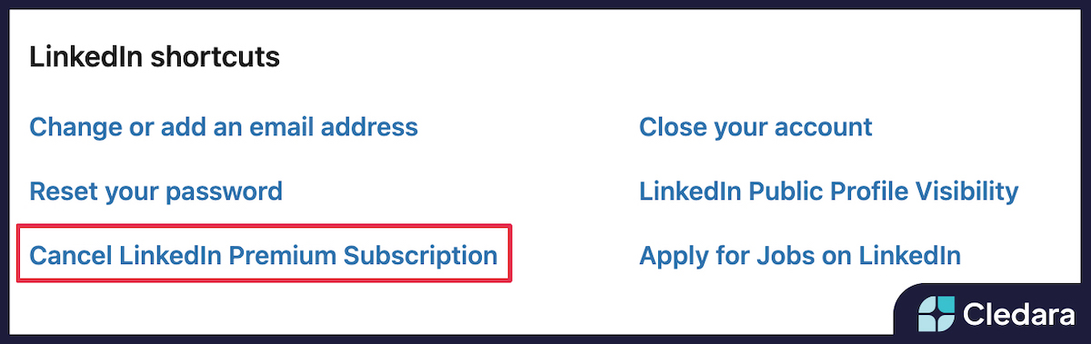 how to cancel linkedin premium