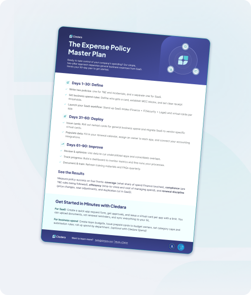 The Expense Policy Master Plan