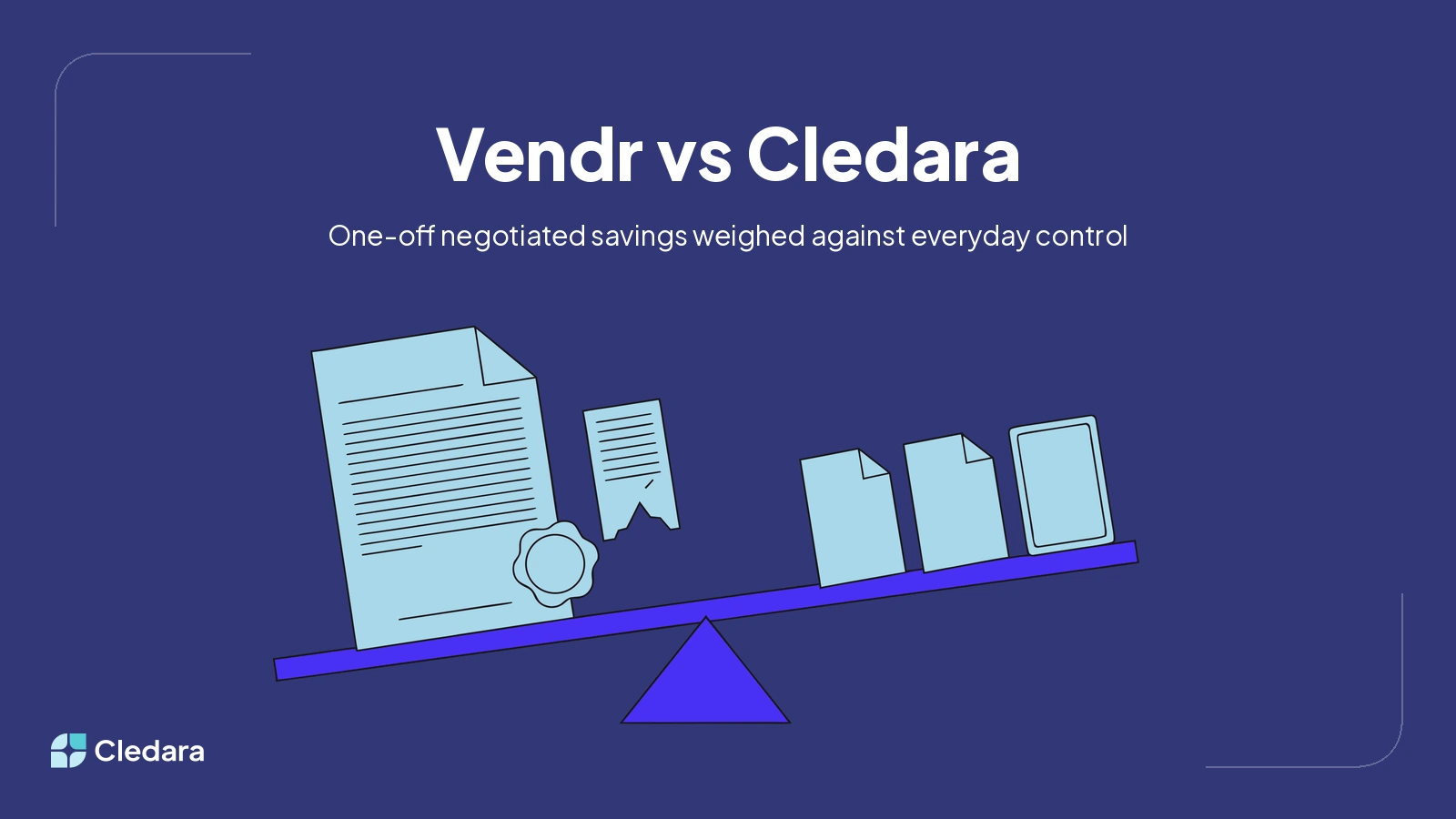 Illustration for Vendr vs. Cledara: 2026 Comparison for Software Spend Management