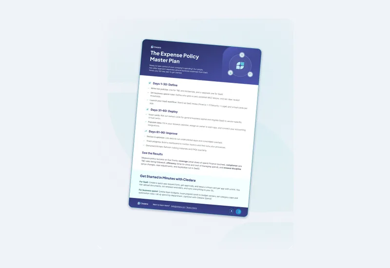 The Expense Policy Master Plan cover