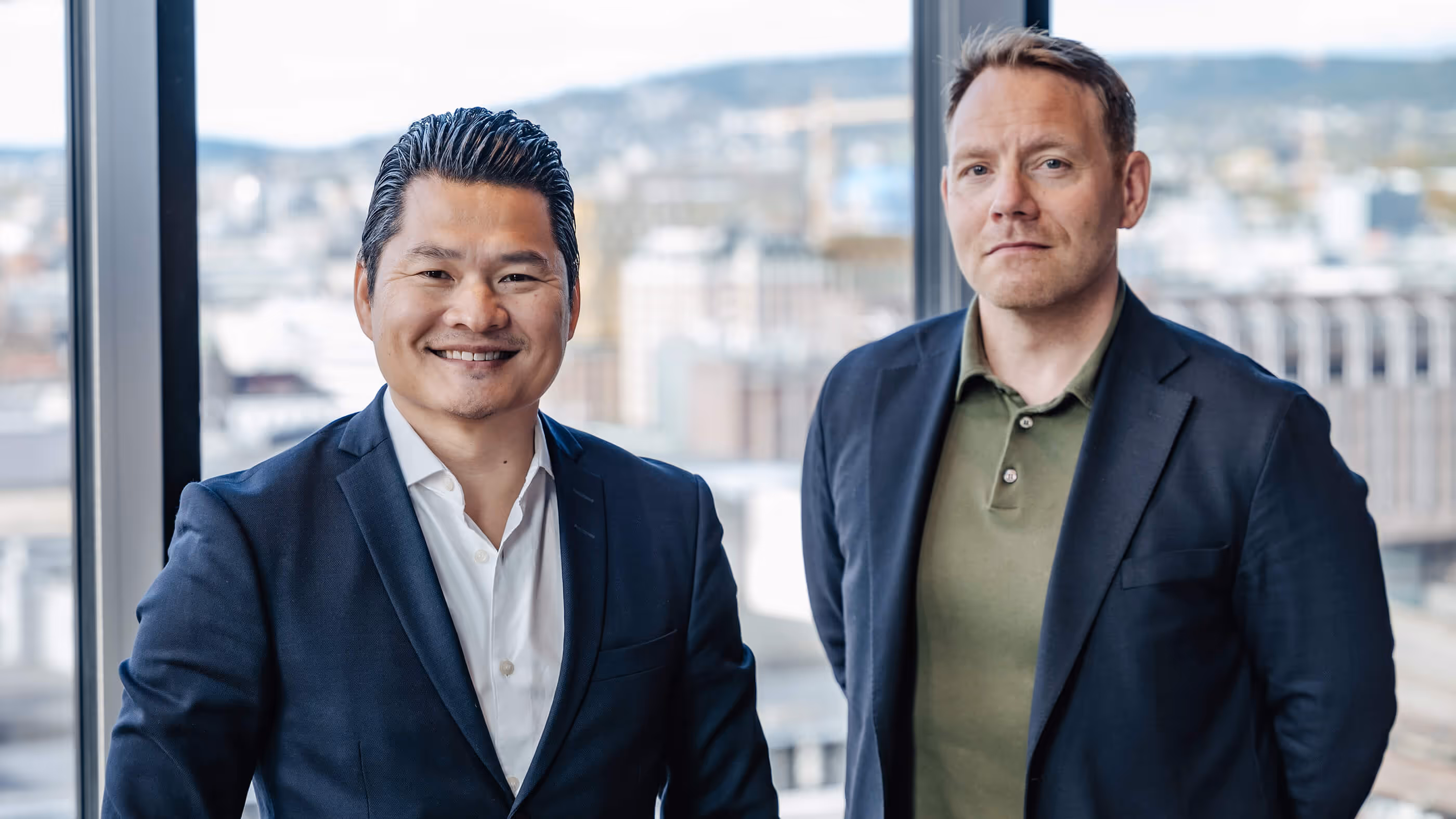 Administrerende direktør Erlend Høiby Johannessen og daglig leder Stig Nerland