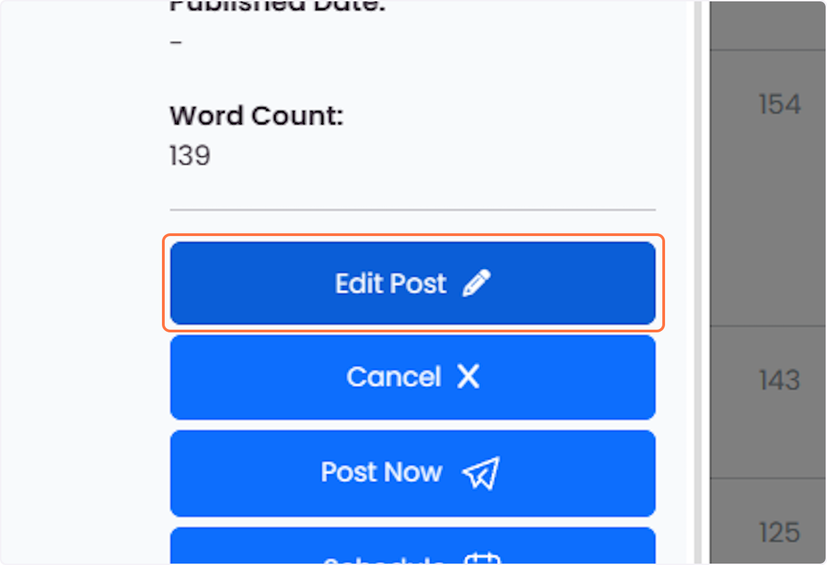 Click on Edit Post if you need changes on your scheduled post.