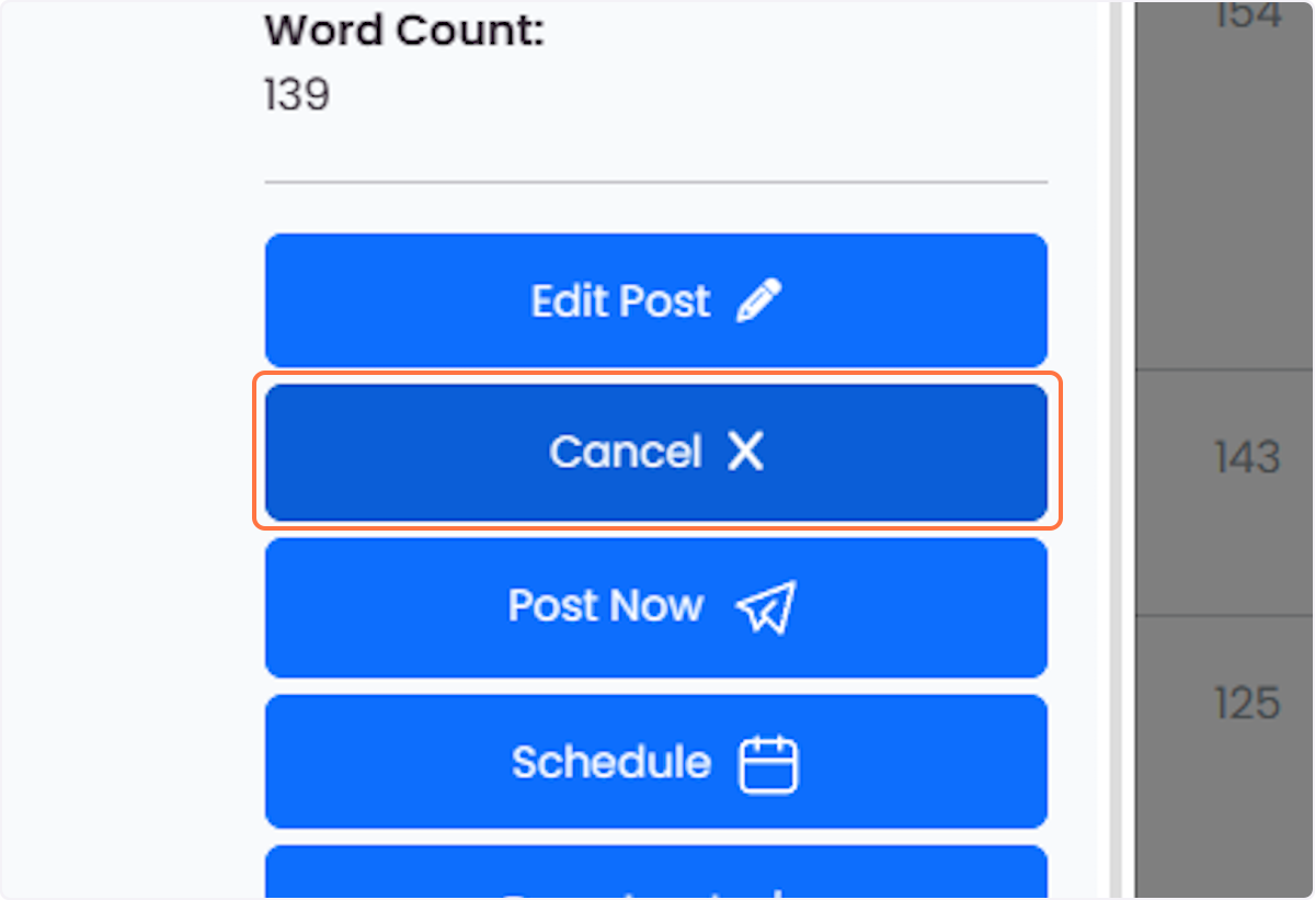 Click on Cancel if you want to delete/cancel the scheduled post.