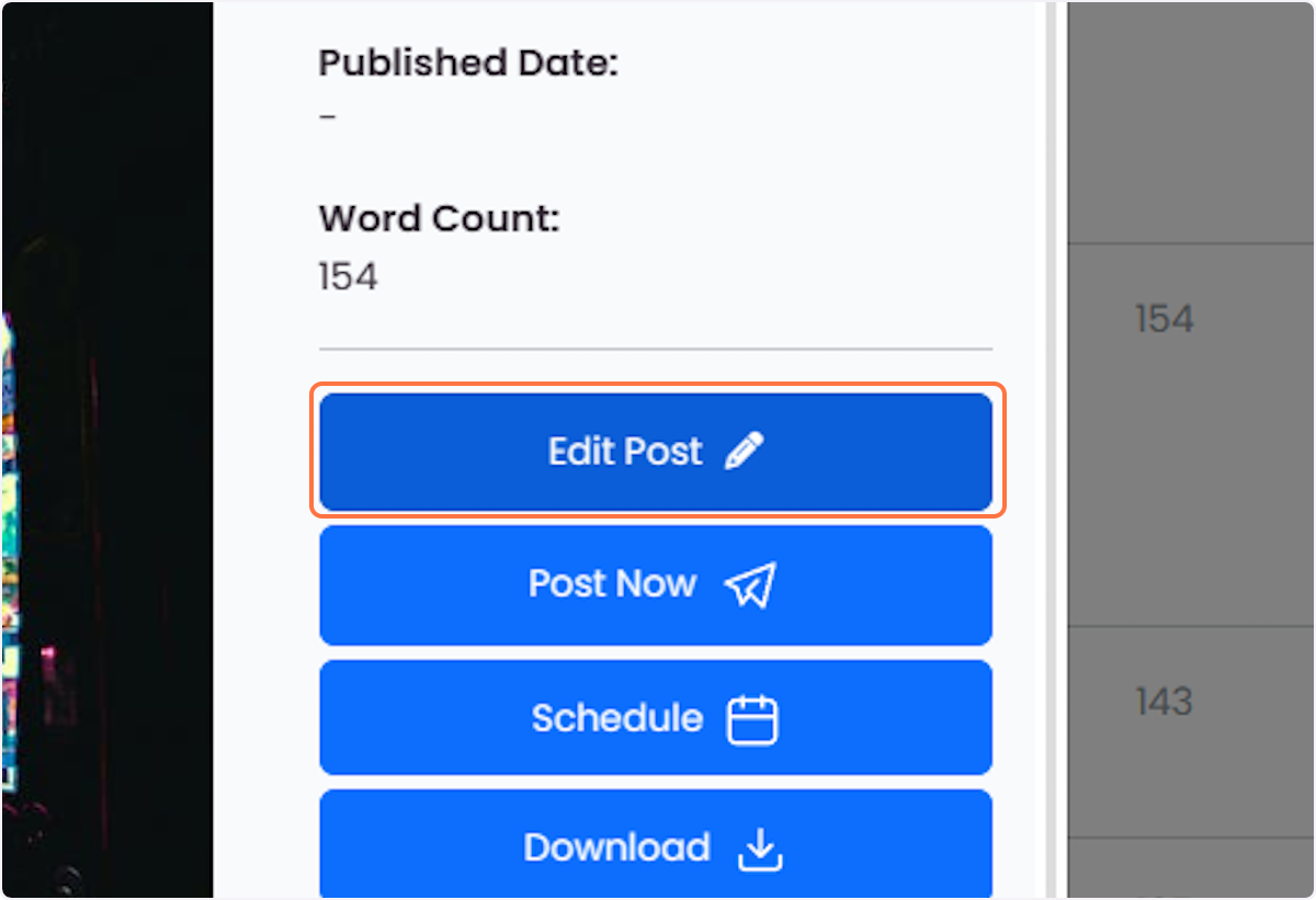 Click on Edit Post if you think the post still needs to be changed. Otherwise, you can also "post now" or schedule the post