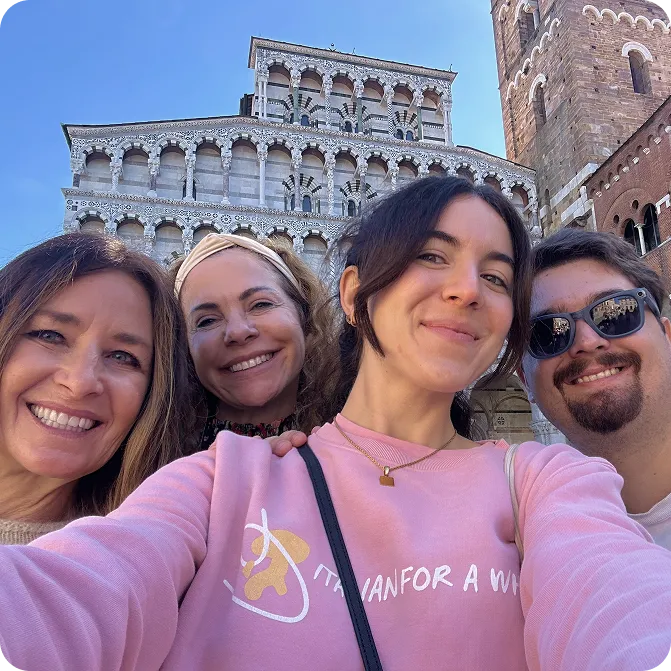 Mother and daughter before the daughter's gap year in Italy