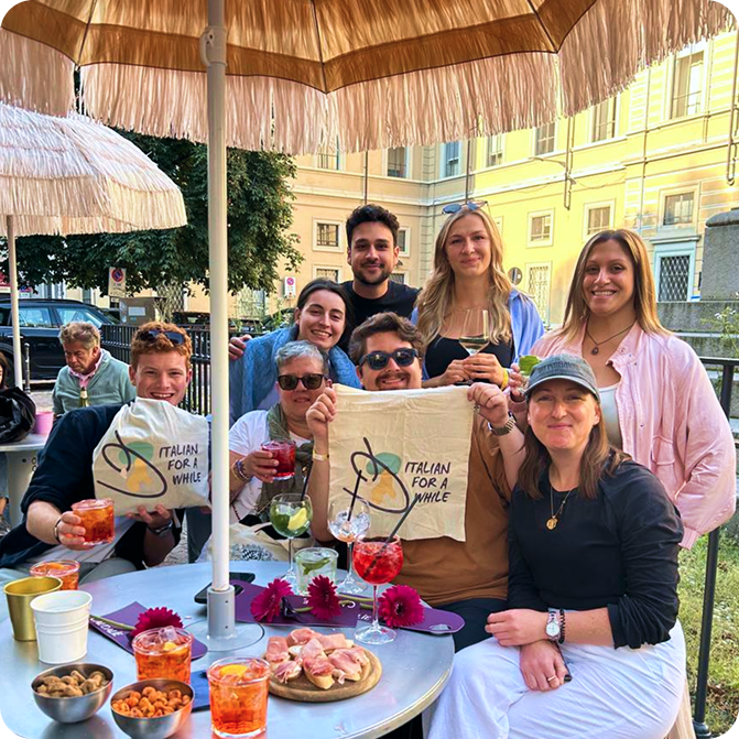 Two college students during their study abroad program in Italy