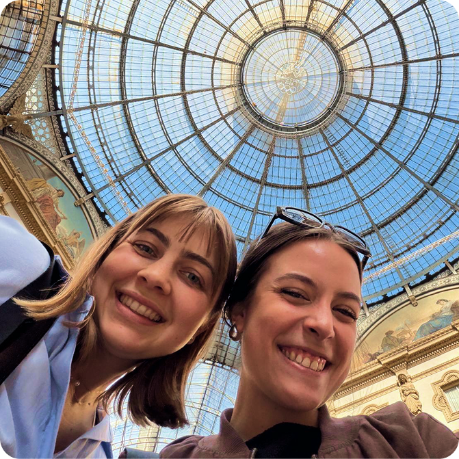 A group of students eating ice cream in Salerno during their study abroad in Italy