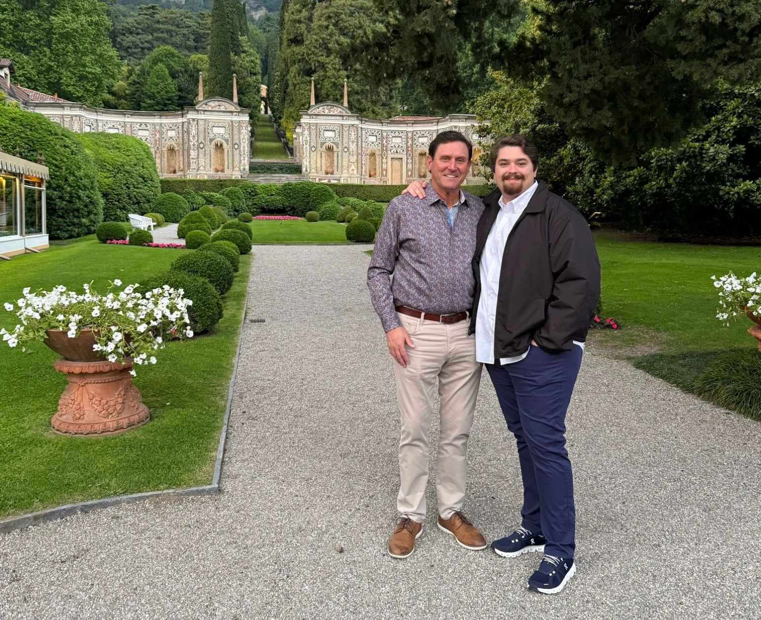 Joshua in Turin with his father