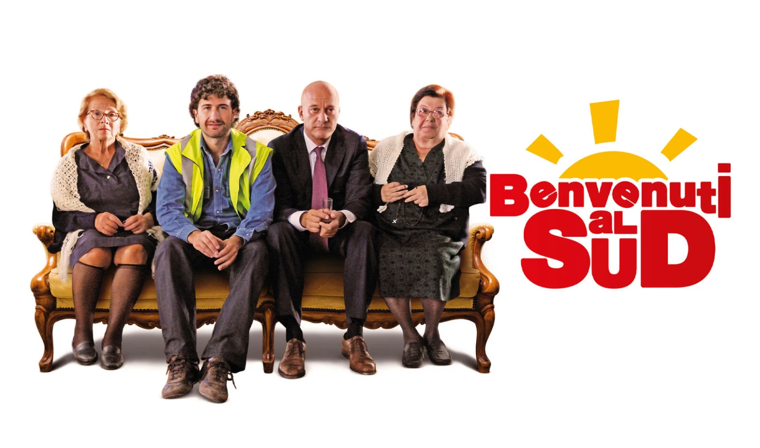 Cover of "Benvenuti al sud", one of the best Italian movies to learn Italian