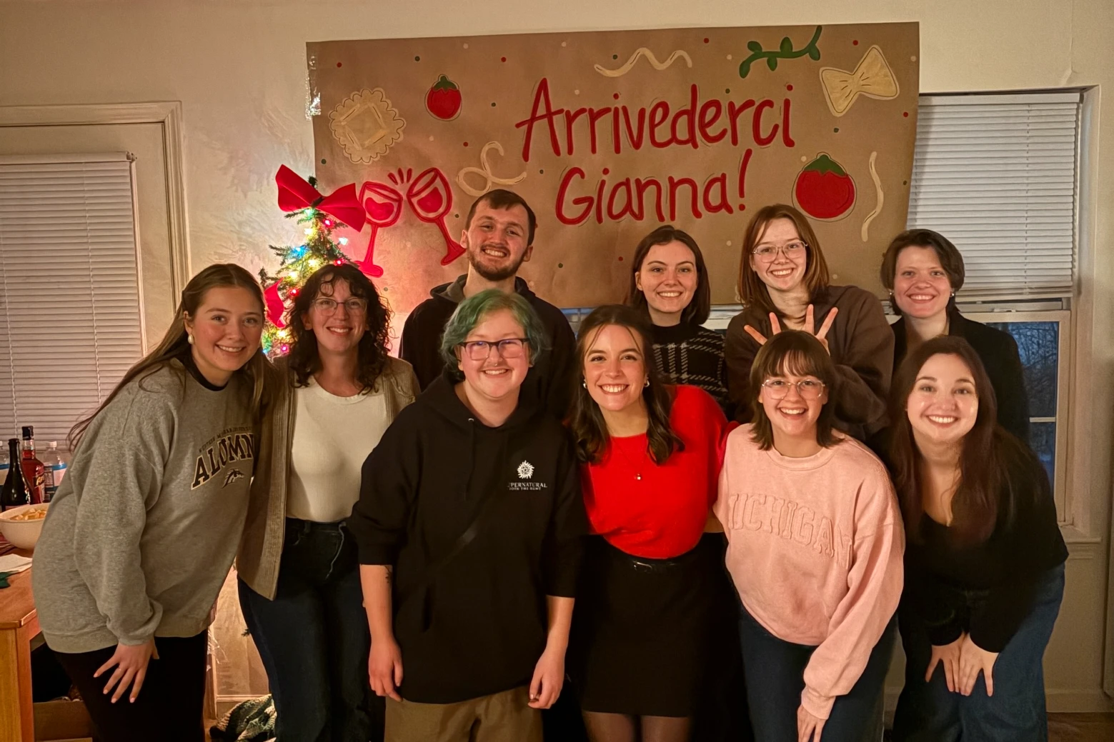 Gianna and her friends at her farewell party