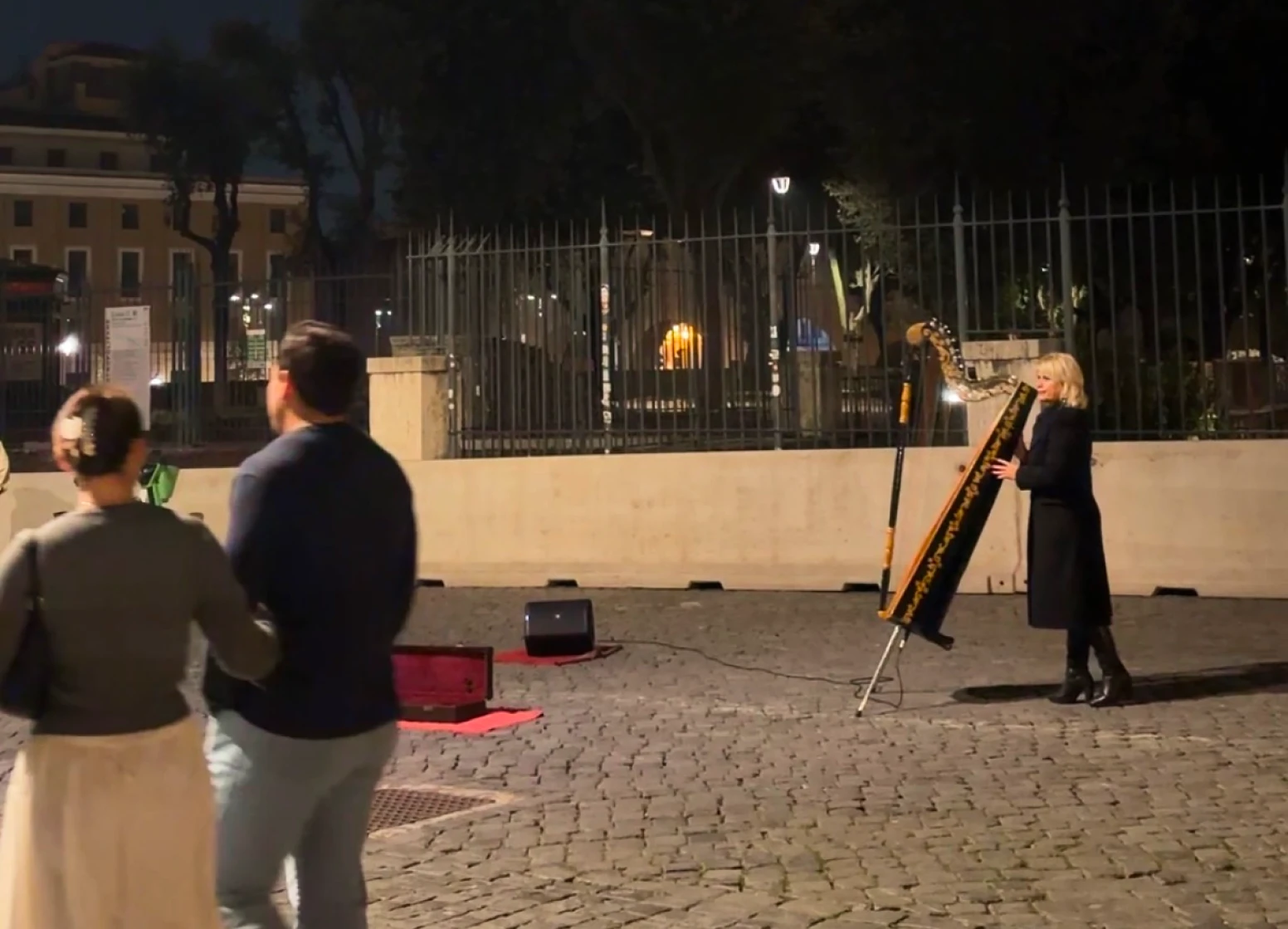 A pic of a harpist in Rome, taken by Gianna during her gap year in Italy