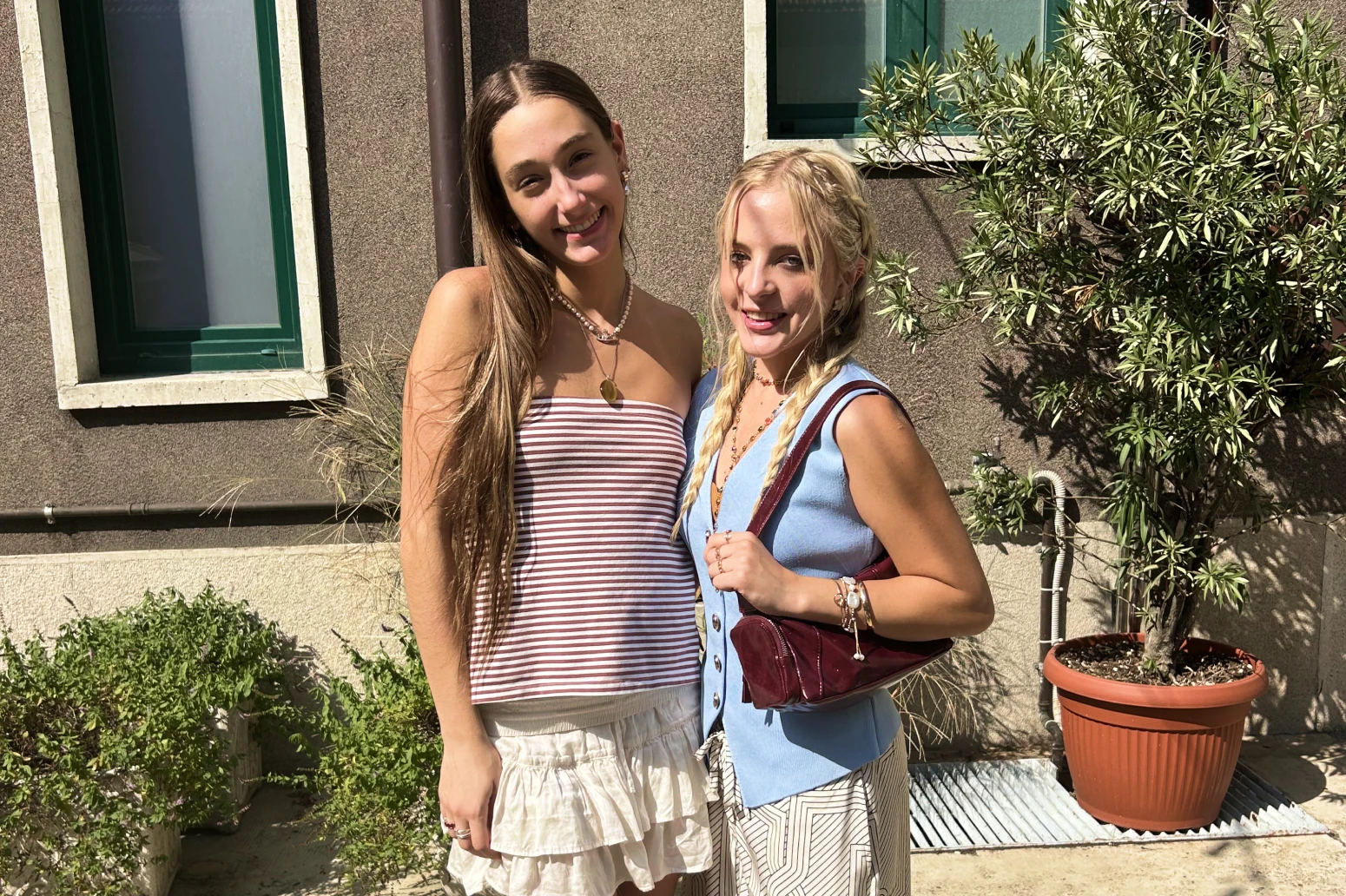 Cambria with Evie, another gap student in Milan