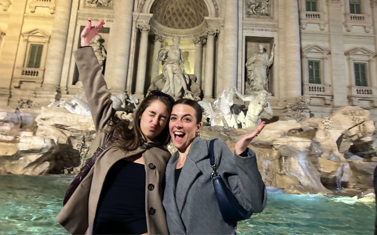 Gianna in Rome with a friend during her gap year in Italy