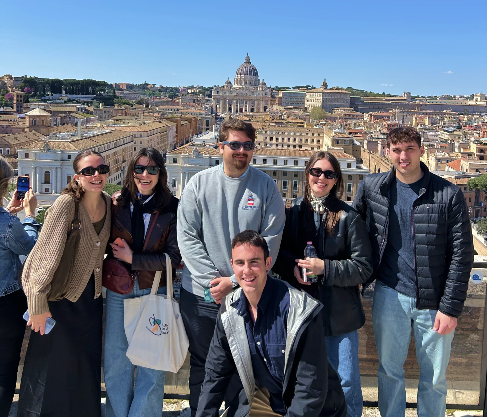Students during their gap year in Rome