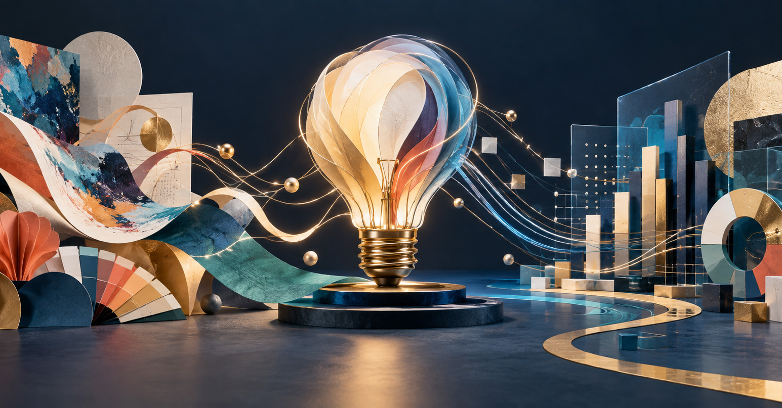 Stylized lightbulb indicating AI intelligence