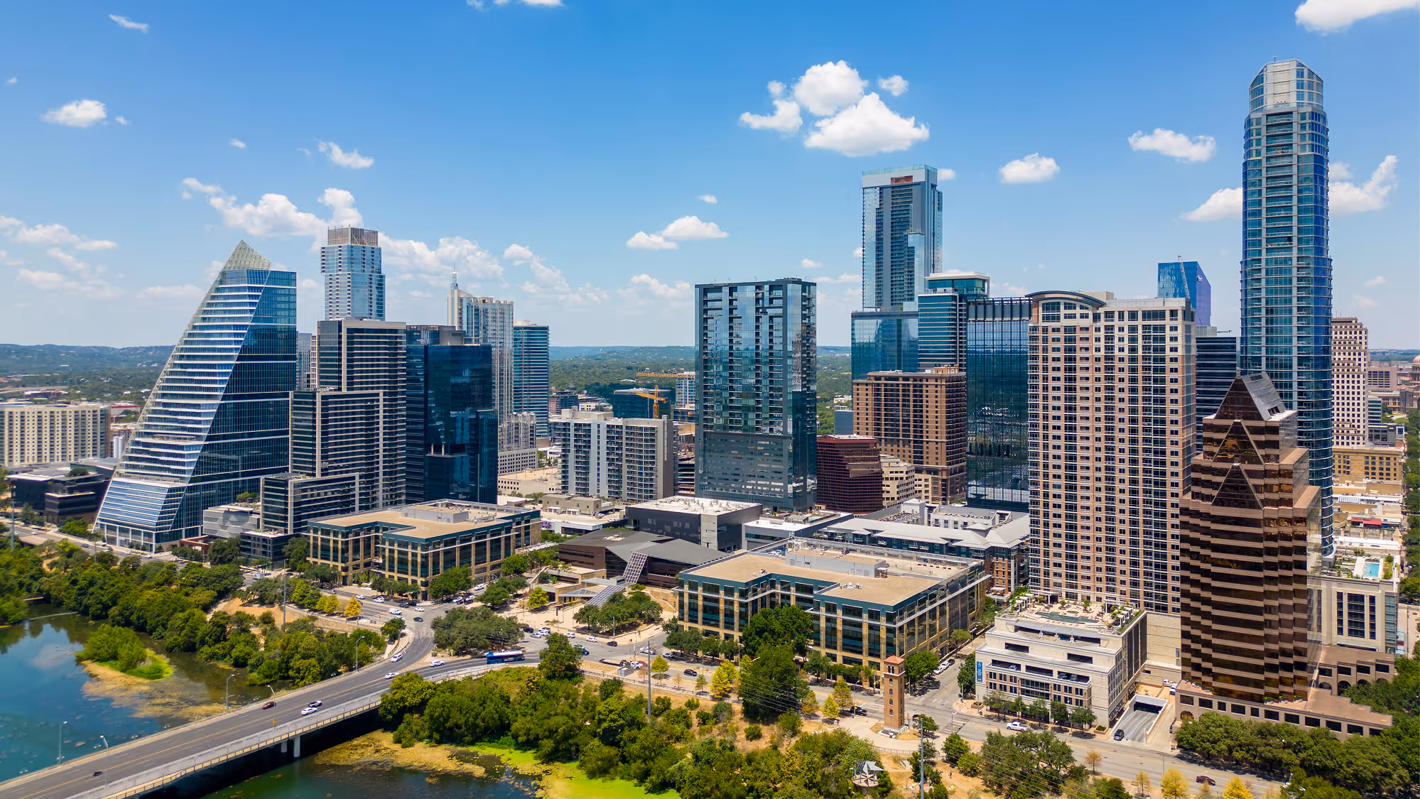 City view of Austin from above