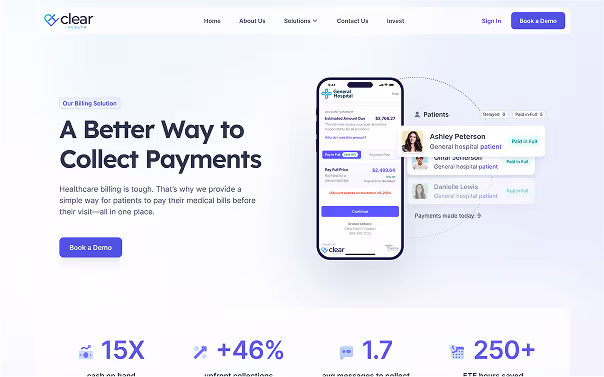 Software for medical billing solution mockup image
