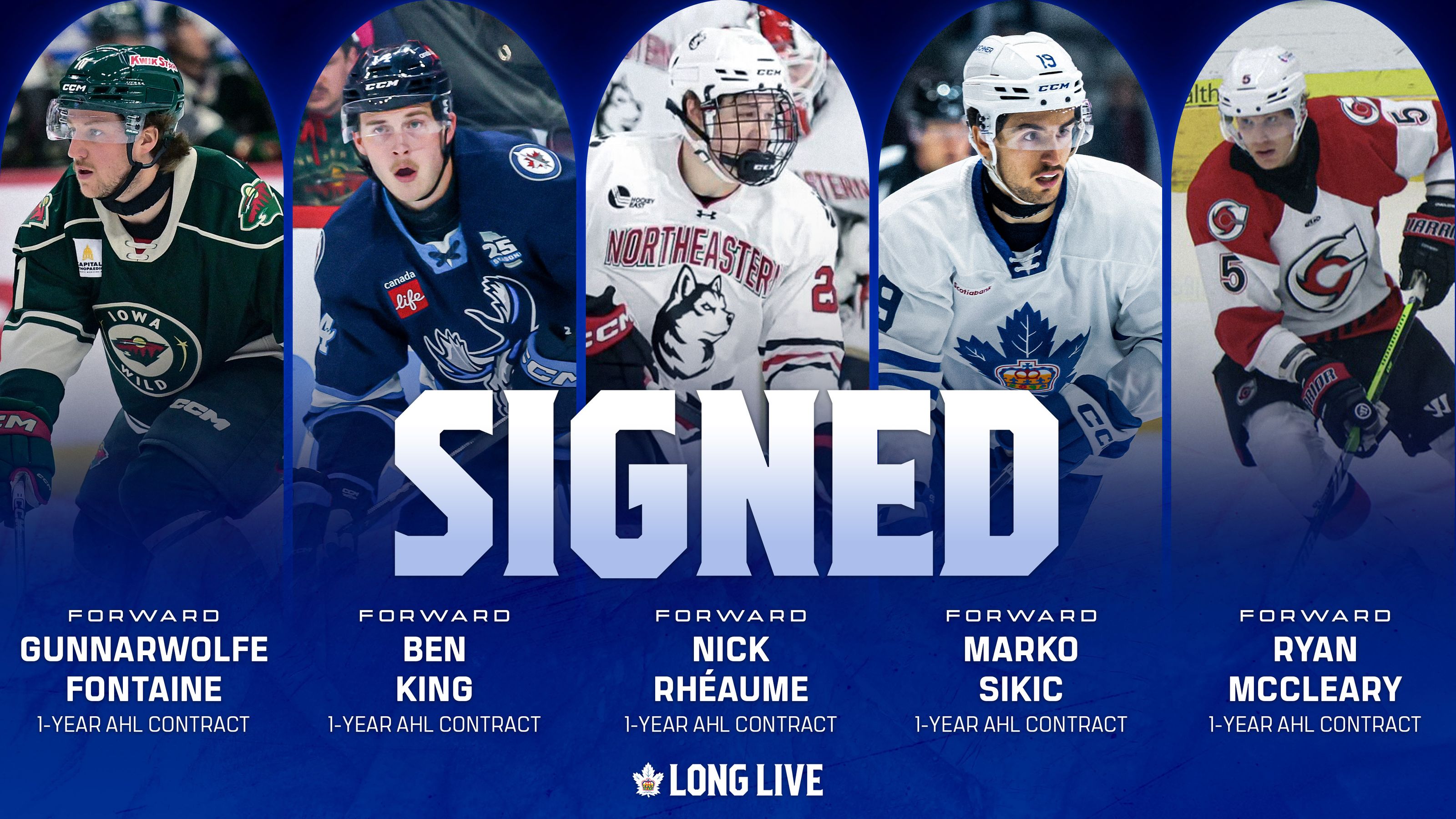 MARLIES SIGN FORWARDS FONTAINE, KING, RHÉAUME, SIKIC AND DEFENCEMAN ...