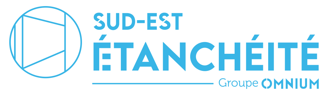 Le logo de Sud-Est Étanchéité, entreprise d'étanchéité des toits, des façades et des immeubles.